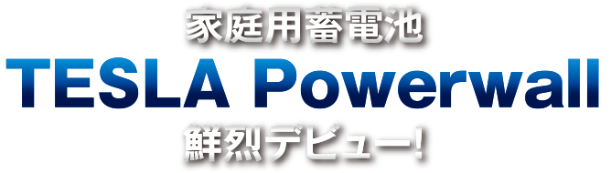 家庭用蓄電池TESTA Powerwall鮮烈デビュー！